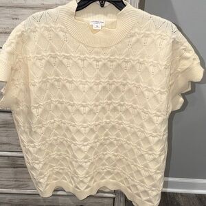 Chic Soul Cream Cable Knit Sweater